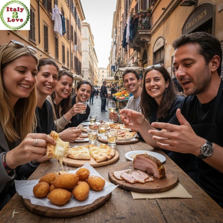 Best food tours in Rome authentic local guide tourists tasting Roman street food trattoria documentary style