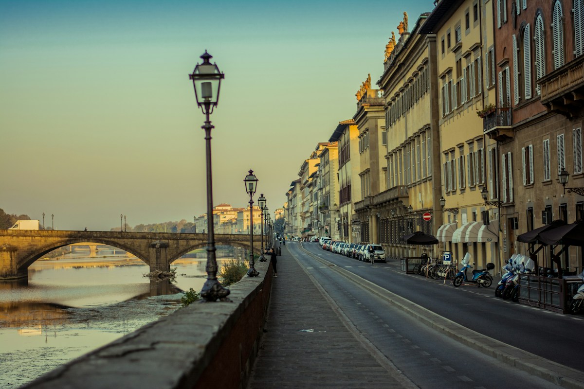 Florence Arno riverfront, illustrating where families can base themselves