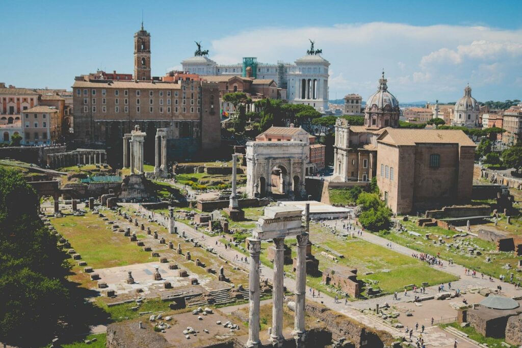 View over the Roman Forum ruins, part of day one of 3 days in Rome