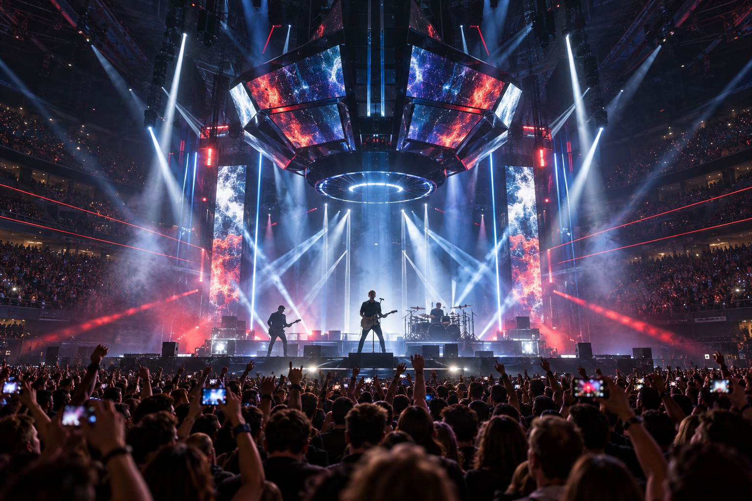 Arena rock concert for the Muse Milan 2026 tour