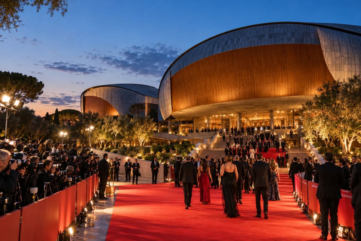 Rome Film Festival 2026 red carpet at Auditorium Parco della Musica