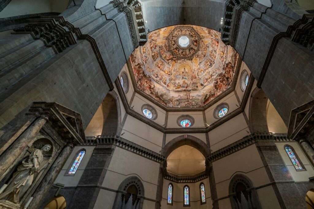 Church interior in Florence, one of the classic art cities in Italy