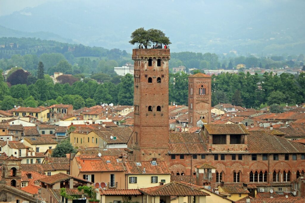 Medieval towers of Lucca, one of the best day trips from Florence