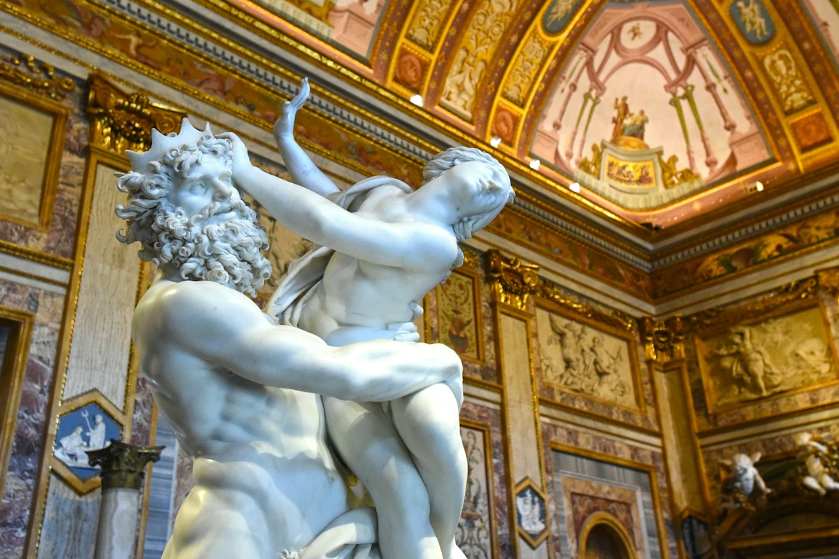 Bernini’s Rape of Proserpina inside the Borghese Gallery, seen with timed Borghese Gallery tickets