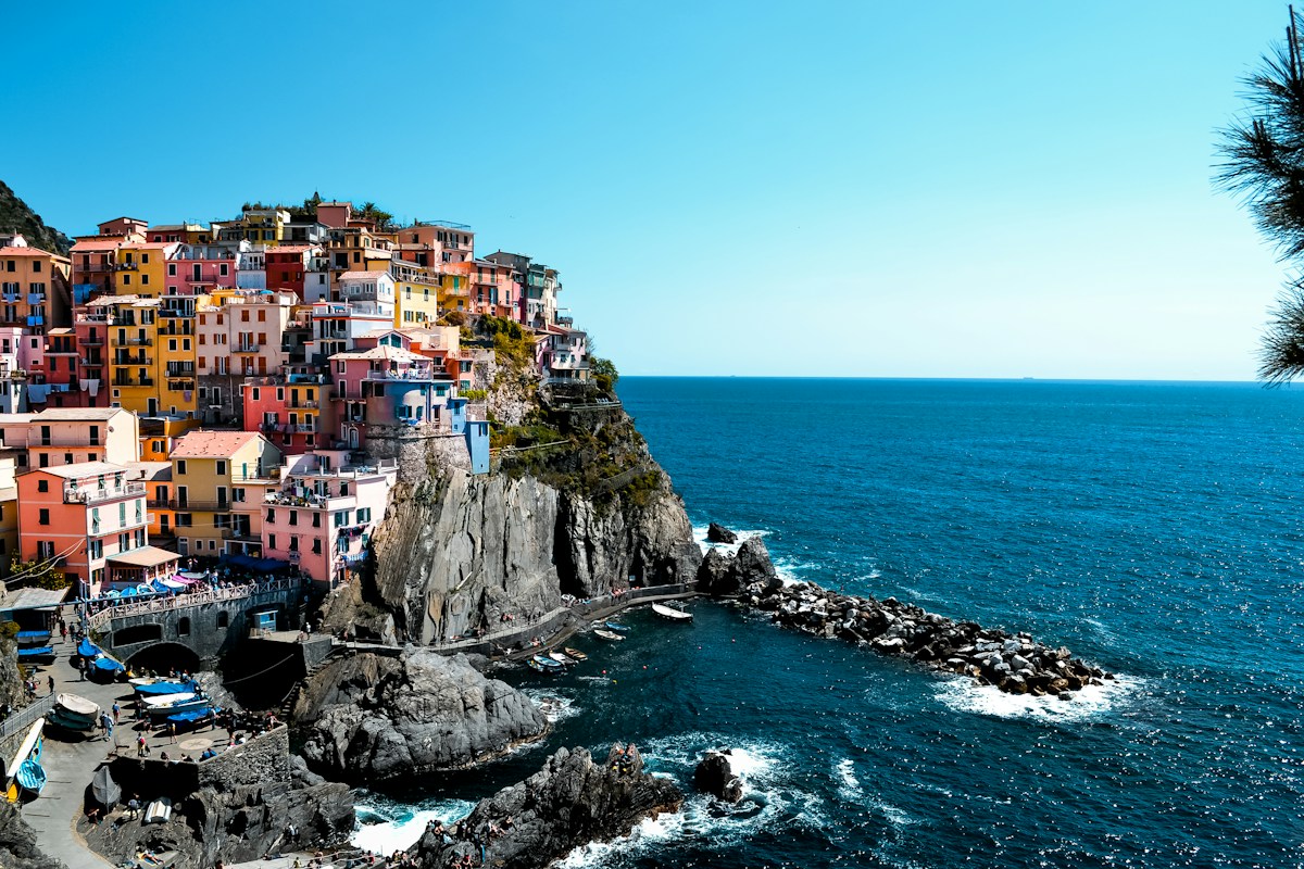 Manarola on its rock above the sea, a highlight of any Cinque Terre itinerary