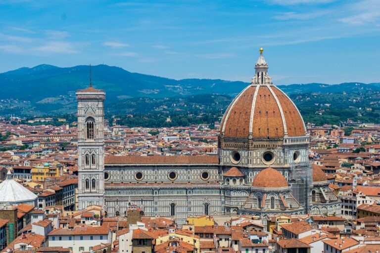 Florence in one day: the Duomo dome above the city rooftops