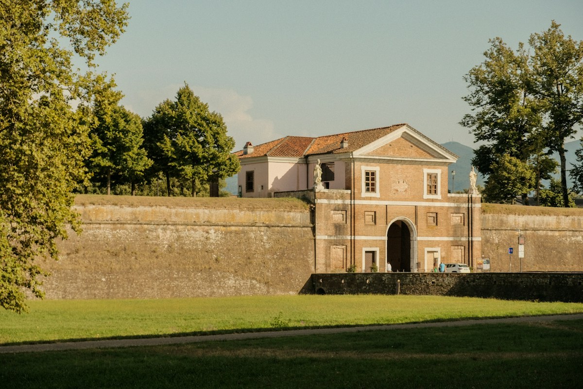 The Renaissance walls of Lucca, home of Lucca Comics and Games, the big Halloween week event in Italy