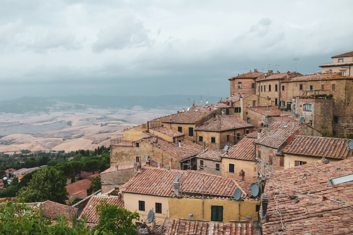 Rooftops of Volterra in Tuscany, a gateway to hidden villages in Italy