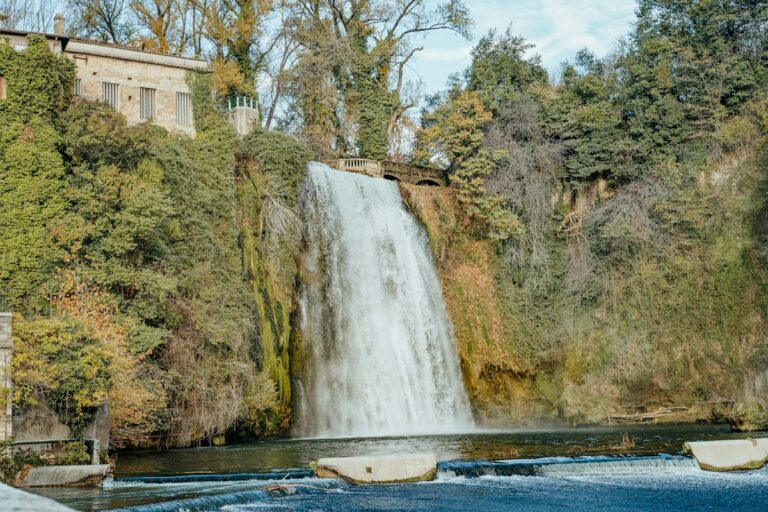 Waterfall in the town of Isola del Liri, in Ciociaria