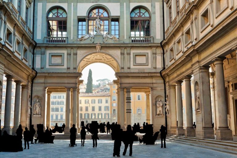 The Uffizi courtyard in Florence, one of the sites in our Italy museum ticket prices table