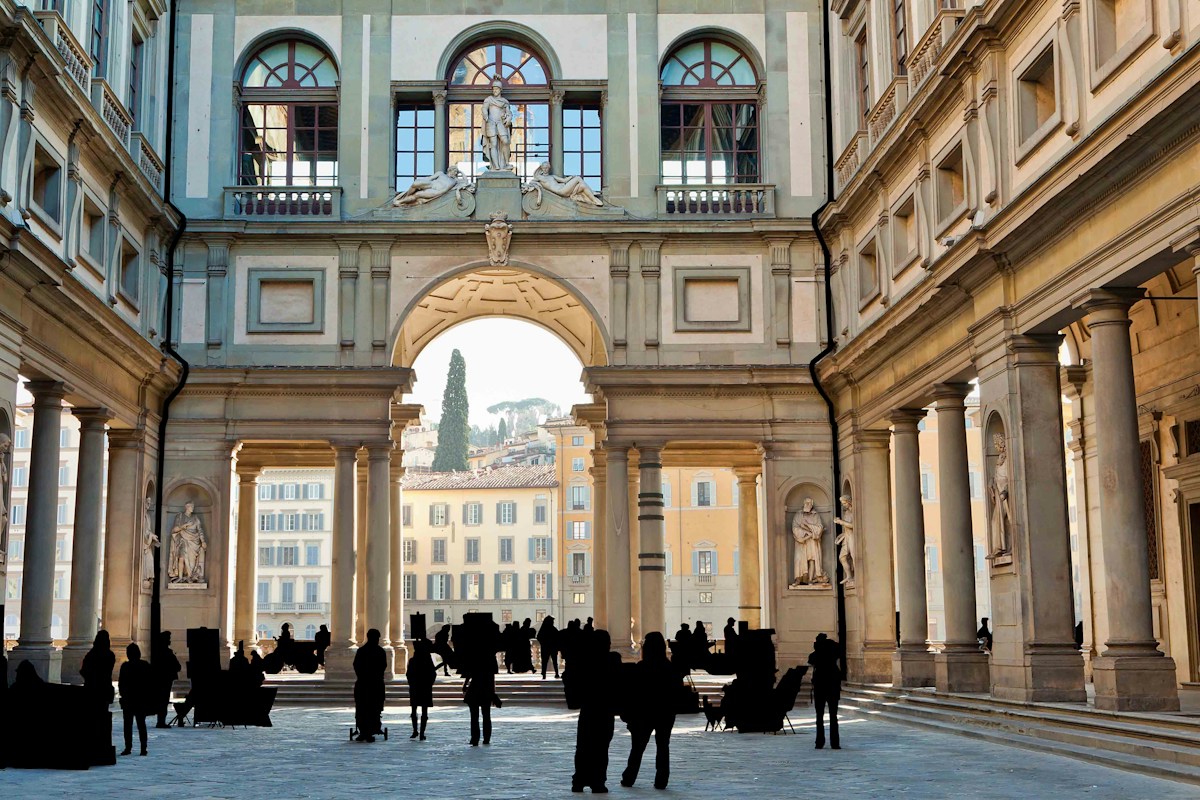 The Uffizi courtyard in Florence, one of the sites in our Italy museum ticket prices table