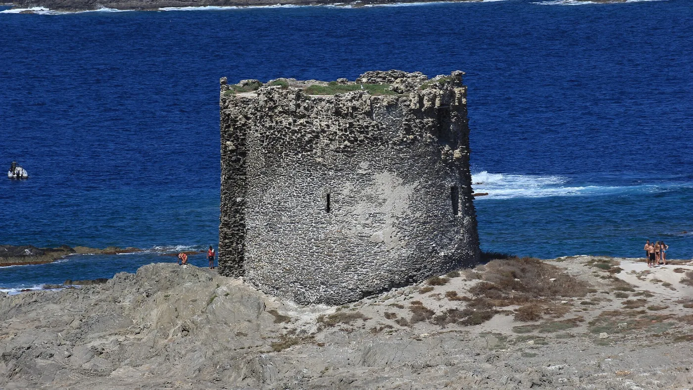 La Pelosa beach and the Pelosa watchtower, Stintino, Sardinia