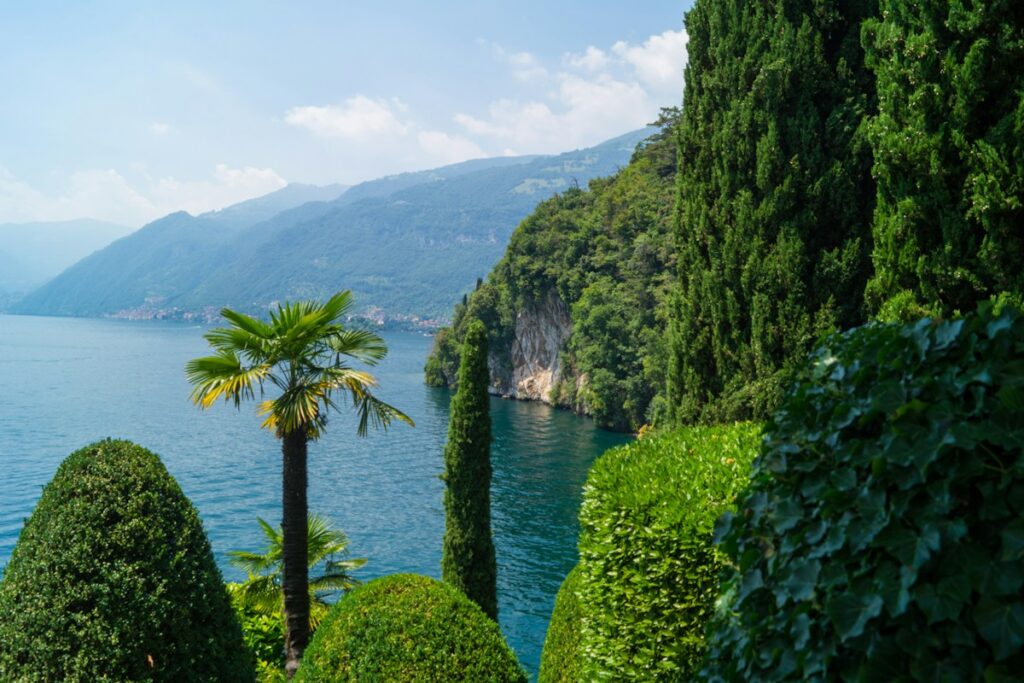 Villa del Balbianello gardens above the water, a stop on a Lake Como itinerary