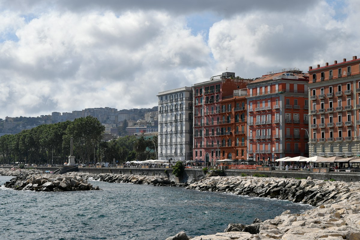 Historic buildings along the Naples seafront