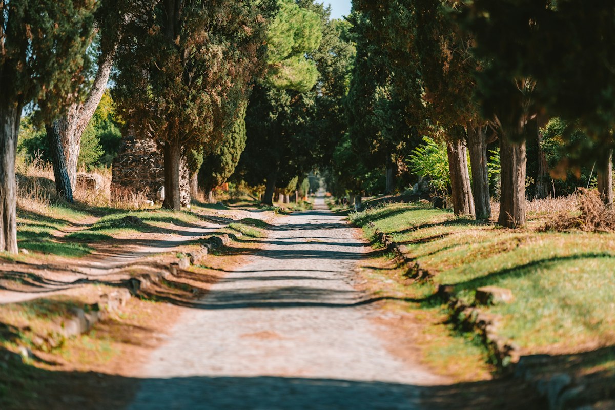 Rome bike tours: the ancient Appian Way outside the city center