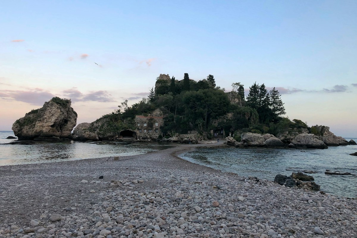 Isola Bella nature reserve near Taormina, a classic stop on Sicily tours