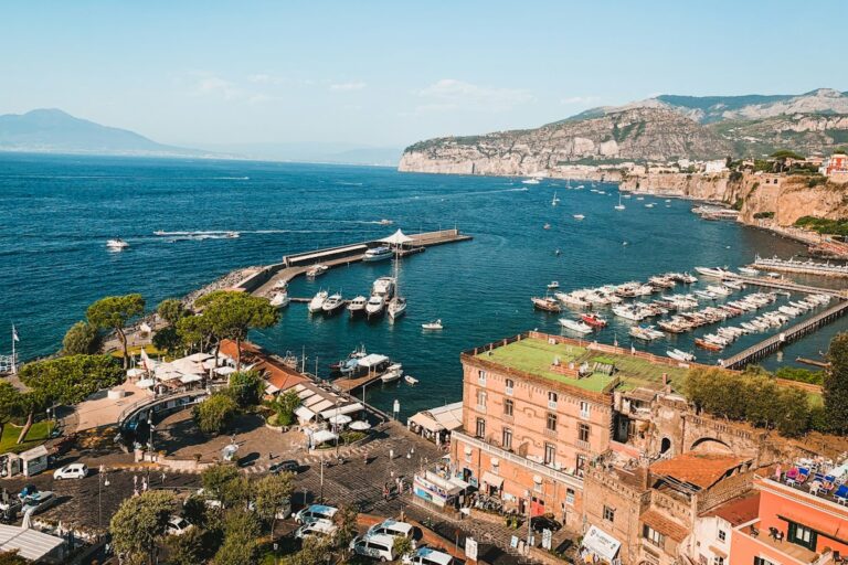Sorrento harbor on the Bay of Naples, the starting point for many things to do in Sorrento