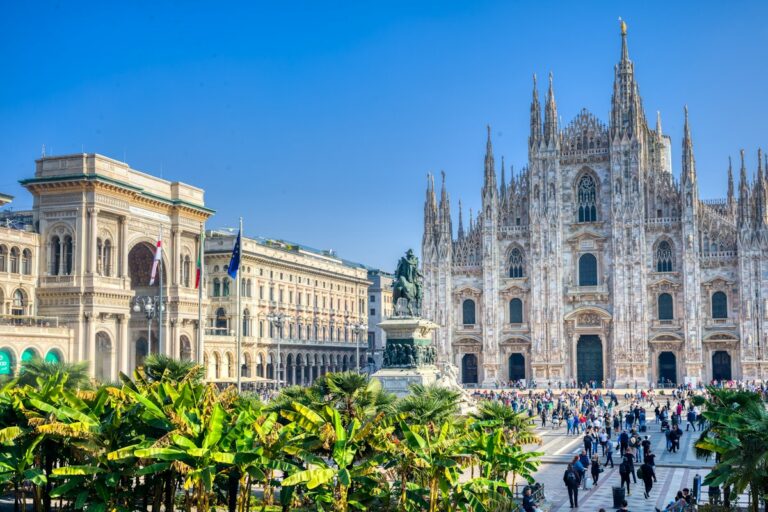 Things to do in Milan: the Duomo next to the Galleria Vittorio Emanuele II