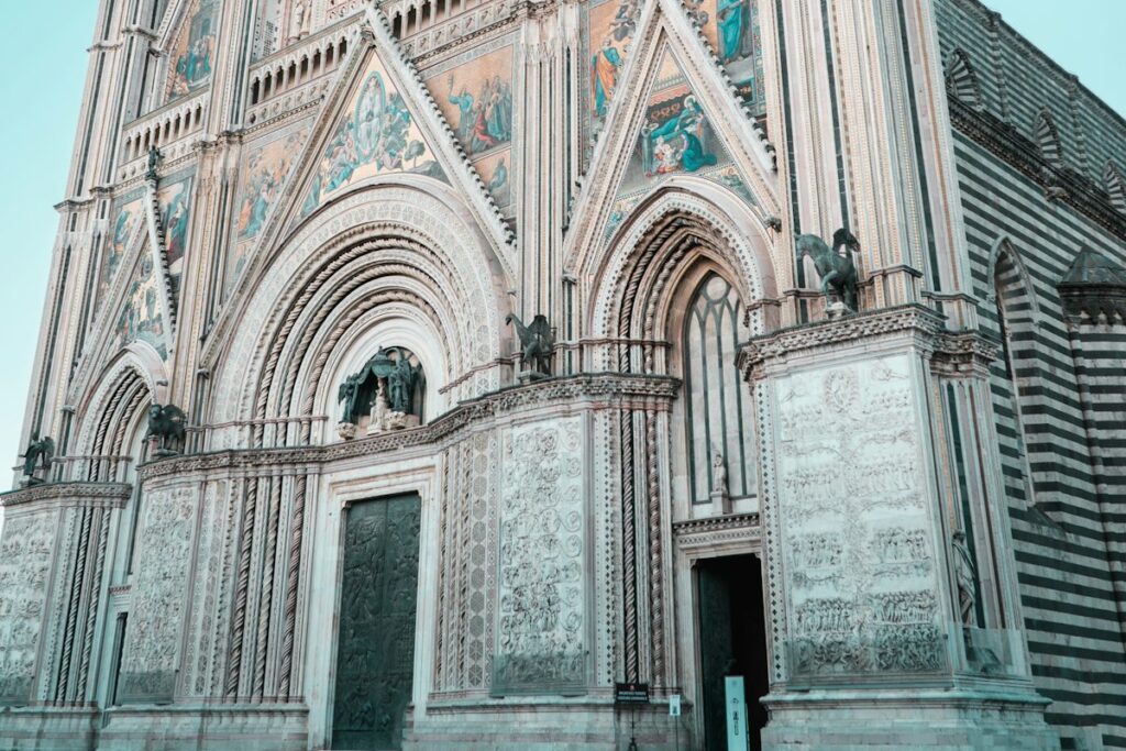 The Gothic facade of the Duomo of Orvieto
