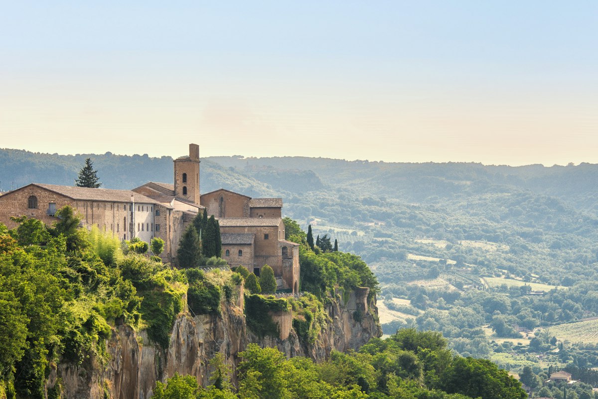 Orvieto on its cliff of volcanic tuff above the countryside