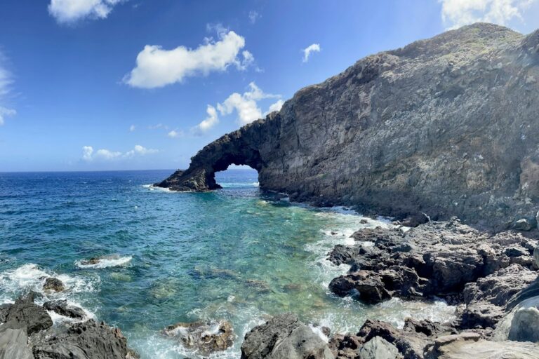 Things to do in Pantelleria: the Arco dell'Elefante rock arch on the coast