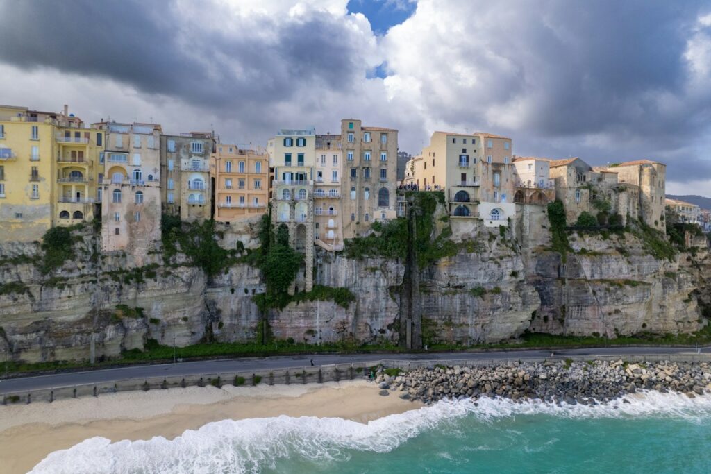 The old town on its cliff above the beach, where most things to do in Tropea begin