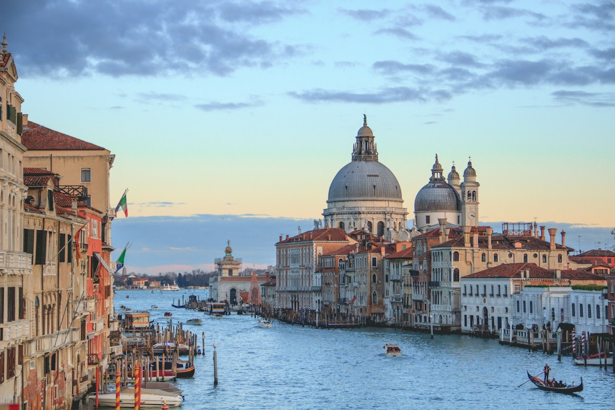 Venice’s Grand Canal seen from the Accademia Bridge